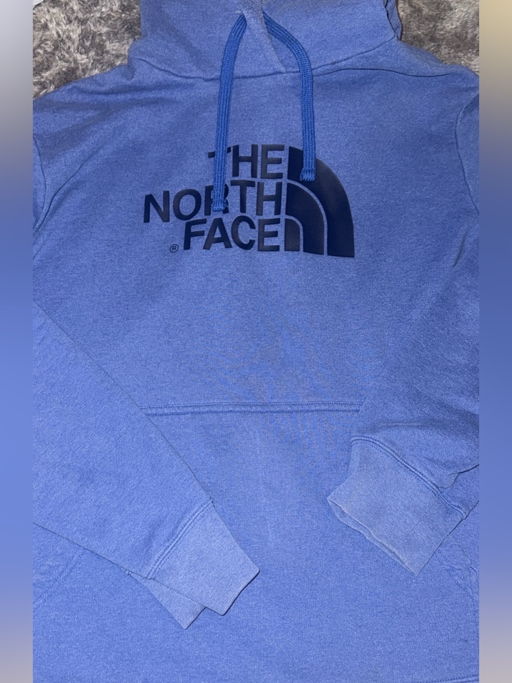 The North Face Men’s XXL Blue Crewneck Hoodie with Logo - Picture 1 of 2
